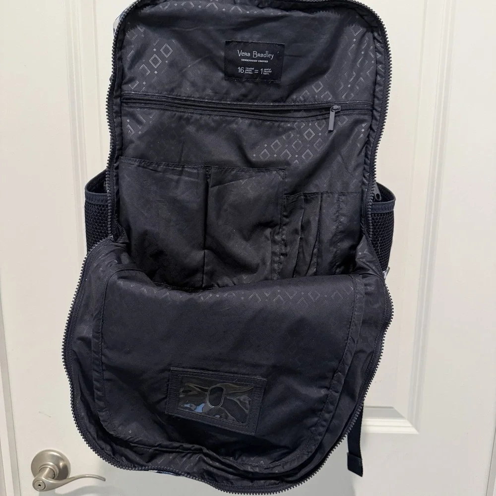 Vera Bradley Small Backpack In The Island Tile Blue Pattern. Excellent Condition